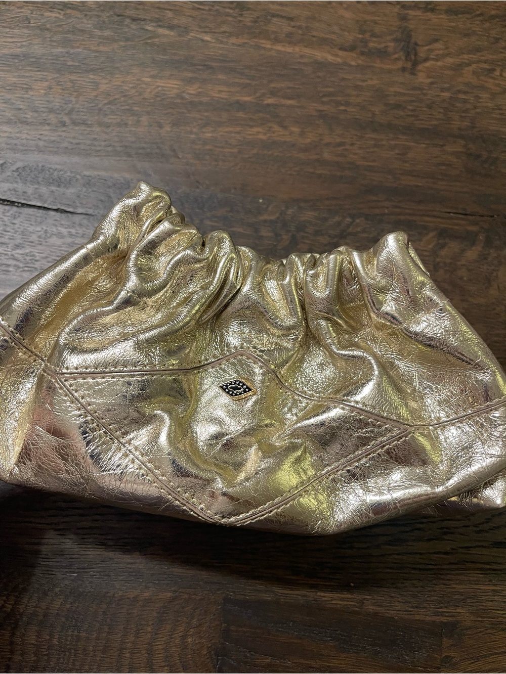 ba&sh Metallic Gold Mini Shoulder Bag - Picture 2 of 12